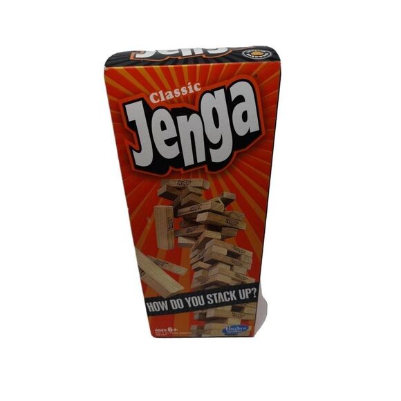 Hasbro Classic Jenga Game - A2120 How Do You Stack UP? Ages 6+ FUN 4 1 or more - Picture 1 of 6